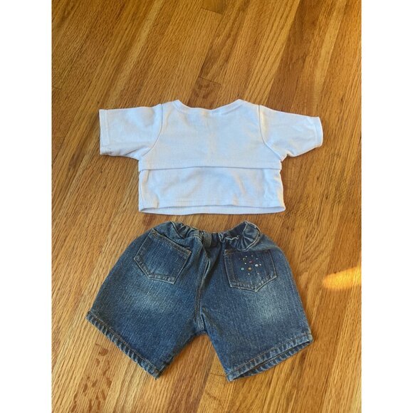 Build-A-Bear Workshop Outfit With Sequin Top & Denim Shorts For Ages 3 & Up - Picture 2 of 8